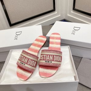 [DIOR] DWAY 자수 코튼 뮬