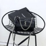 [YSL] 크로커다일 엠보스드 샤이니 가죽 미듐 선셋백