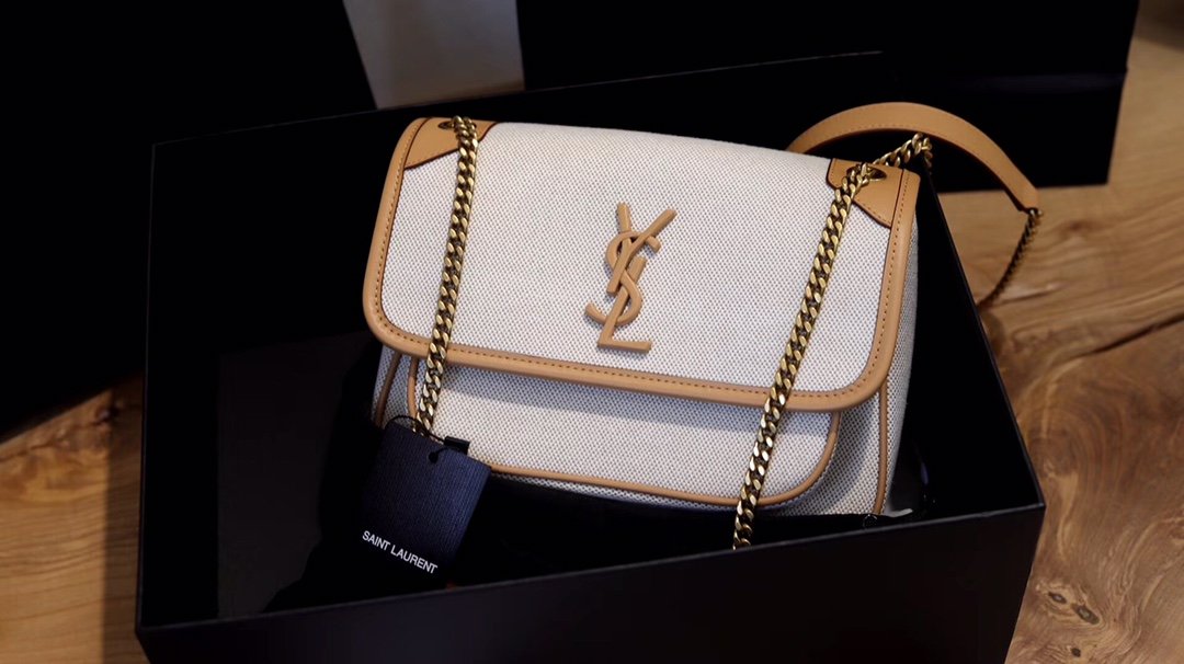 [YSL] 코튼 캔버스 베이비 니키 체인백