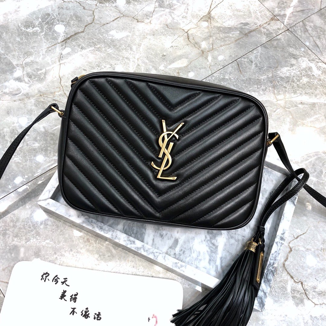 [YSL] 퀼티드 가죽 루 카메라 백
