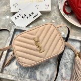 [YSL] 퀼티드 가죽 루 벨트 백