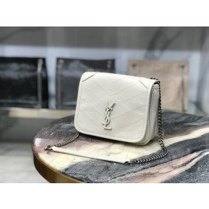 [YSL] 크링클드 퀼티드 가죽 미니 니키 체인백