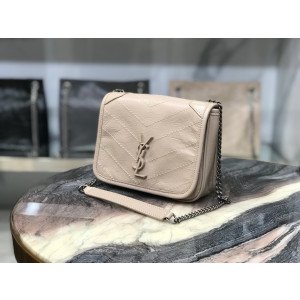 [YSL] 크링클드 퀼티드 가죽 미니 니키 체인백