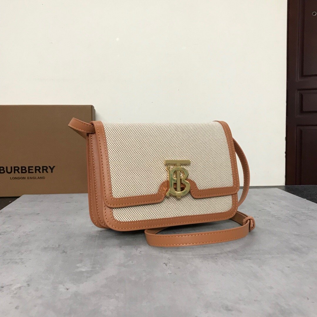 [BURBERRY] 스몰 코튼캔버스 TB백