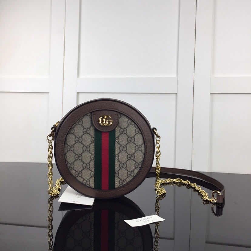 [GUCCI] 오피디아 미니 GG 라운드 숄더 백