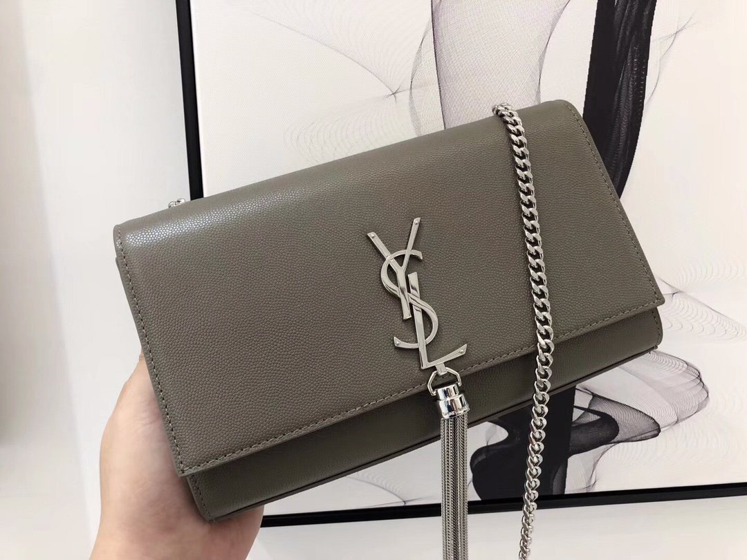 [YSL] 모노그램 미듐 케이트 태슬 사첼백