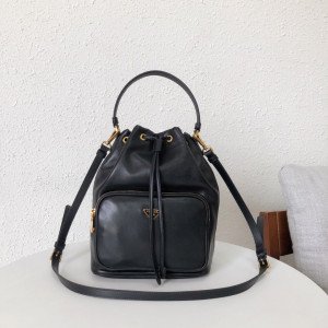 [PRADA] 그레이스 카프 레더 버킷백