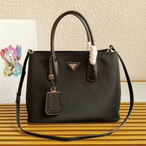 [PRADA] 두블레 더블 나일론 사피아노 가죽 미디엄백