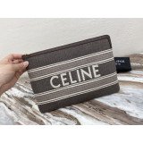 [CELINE] 라지 스트라이프 자카드 파우치