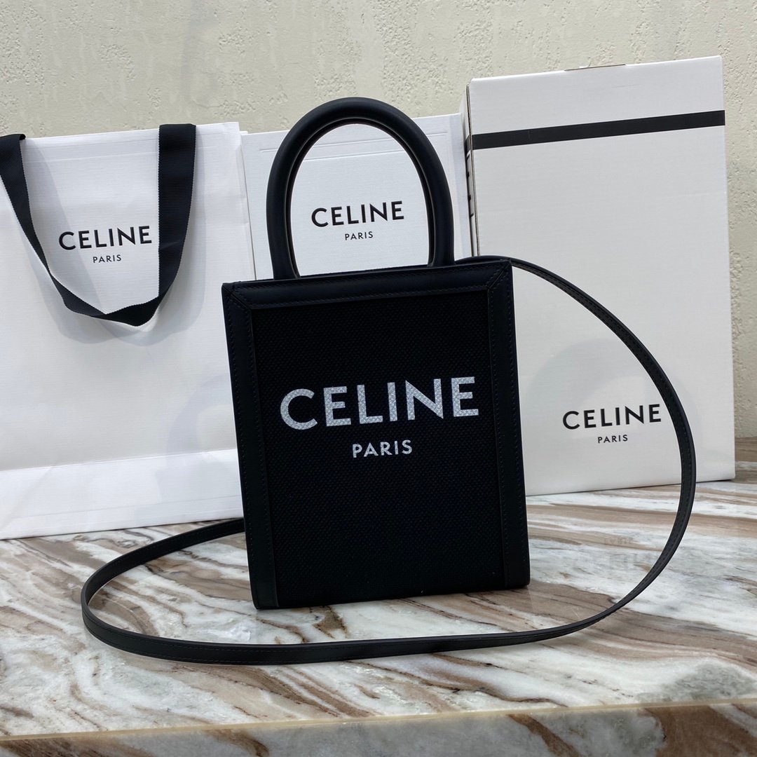 [CELINE] 미니 버티컬 카바스 캔버스 백