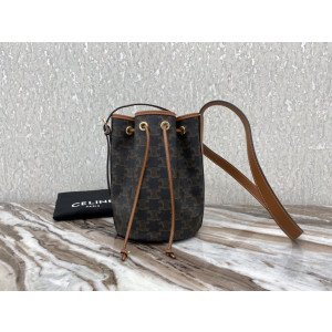 [CELINE] 스몰 트리오페 드로스트링 버킷백