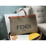 [FENDI] 피카부 X-tote 자수 그린 캔버스