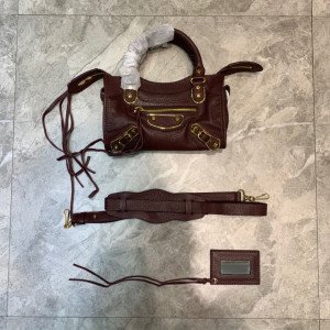 [BALENCIAGA] 메탈릭 미니 시티백