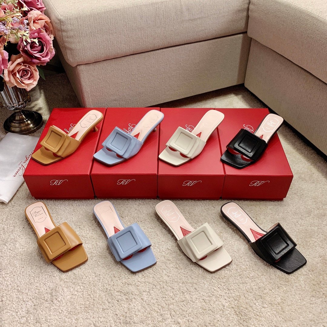 [Roger Vivier] 커버드 버클 뮬 -미드, 로우힐 / 4색상