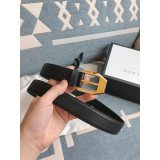 [GUCCI] 스퀘어 버클 가죽 벨트