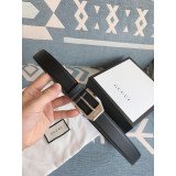[GUCCI] 스퀘어 버클 가죽 벨트
