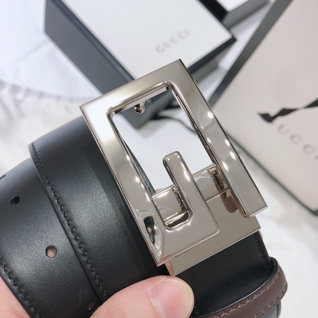 [GUCCI] 스퀘어 G 버클 리버서블 벨트