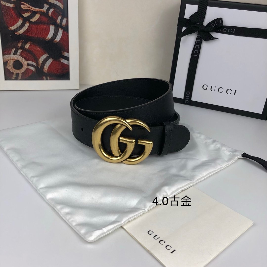 [GUCCI] 더블 G 버클 가죽 벨트