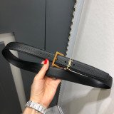 [YSL] 스퀘어 버클 모노그램 벨트