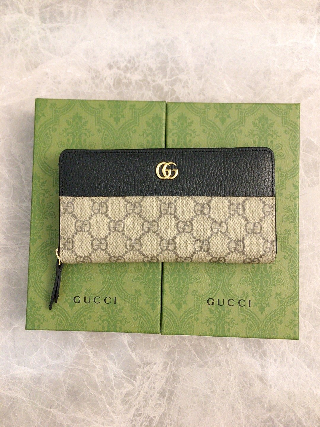 [GUCCI] GG 마몽 마몬트 지퍼 달린 지갑