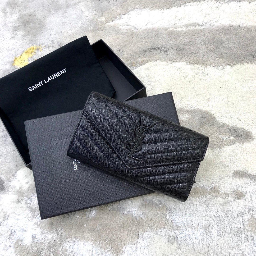 [YSL] 모노그램 라지 플랩 지갑