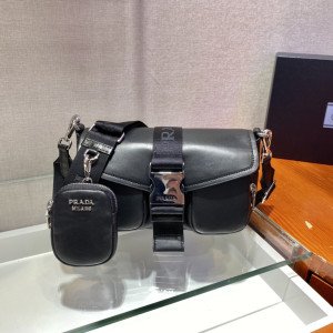 [PRADA/SA급] 프라다 나일론 브러시드 가죽숄더백 - 전색상 옵션