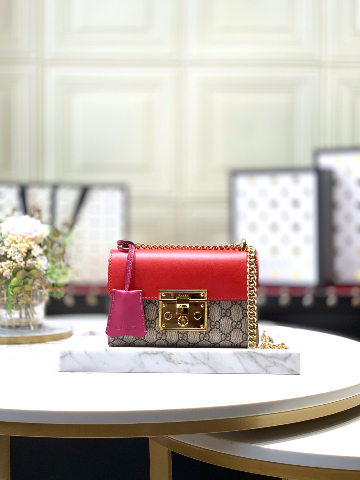 [GUCCI] 구찌 패들락 GG 수프림 캔버스 백