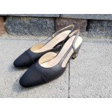 [CHANEL/SA급] 샤넬 더블캡토 미드힐 슬링백