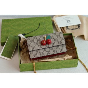 [GUCCI] 체리장식 수프림 체인지갑 WOC