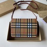 [BURBERRY] 디태처블 스트랩 빈티지 체크 가죽 지갑