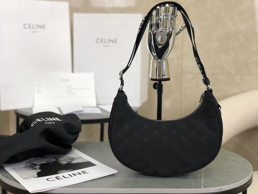 [CELINE/백경] 트리오페 자카드 미디움 아바 숄더백 -정품가죽