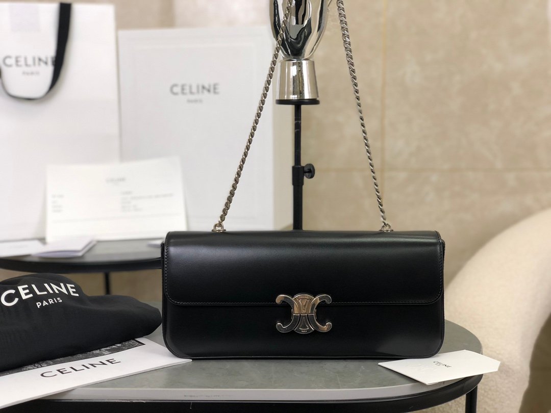 [CELINE/백경] 트리오페 체인 숄더백 은장 -정품가죽