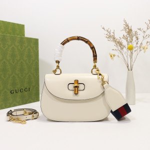 [GUCCI] 뱀부 스몰 탑 핸들백