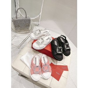 [Roger Vivier/SA급] 로저비비에 윈터 비브 퍼피 스트라스 버클 샌들 3CM