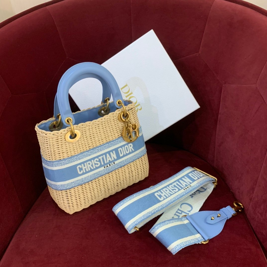 [DIOR/OC] 레이디 디올 내추럴 위커 우븐 바스켓백