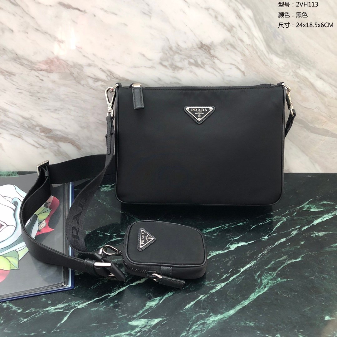 [PRADA/블랙프레임] 프라다 나일론 크로스백 남녀공용
