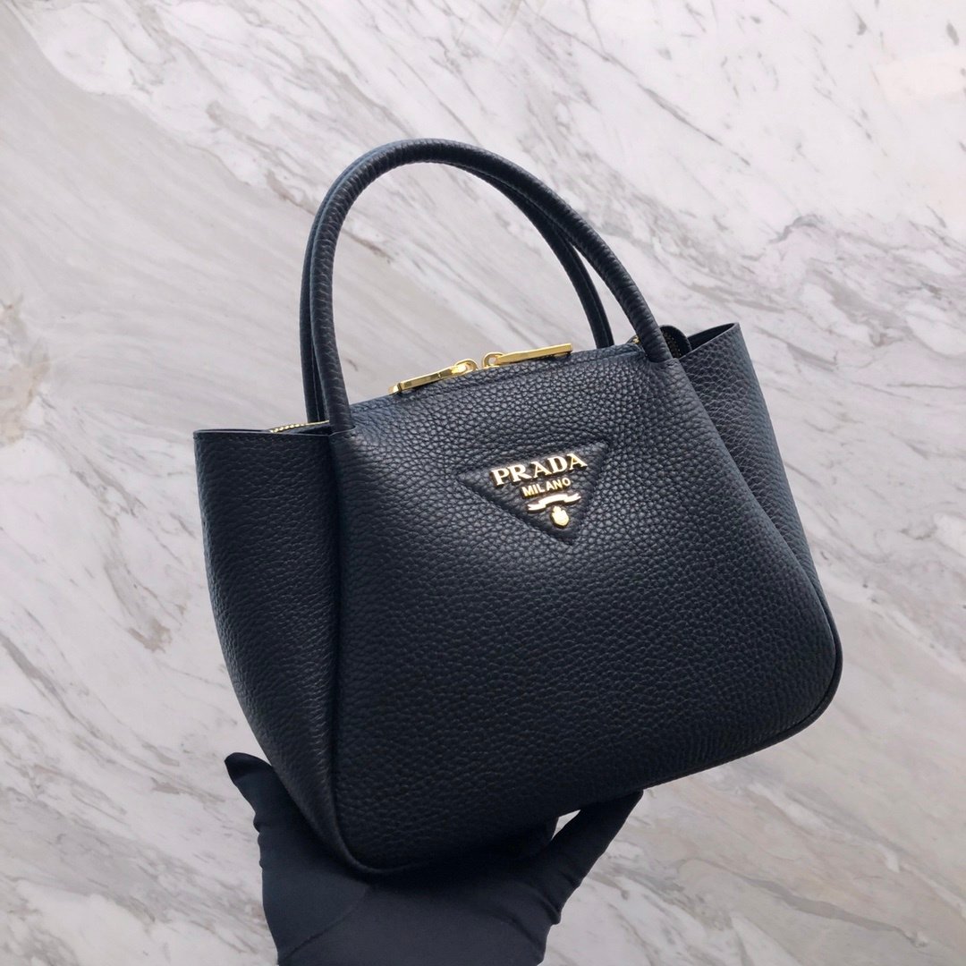 [PRADA/블랙프레임] 프라다 레더 핸드백