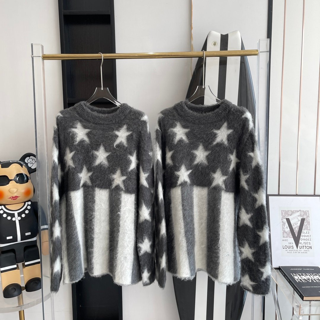 [LOUIS VUITTON] 루이비통 앙고라 니트  - 캠벨