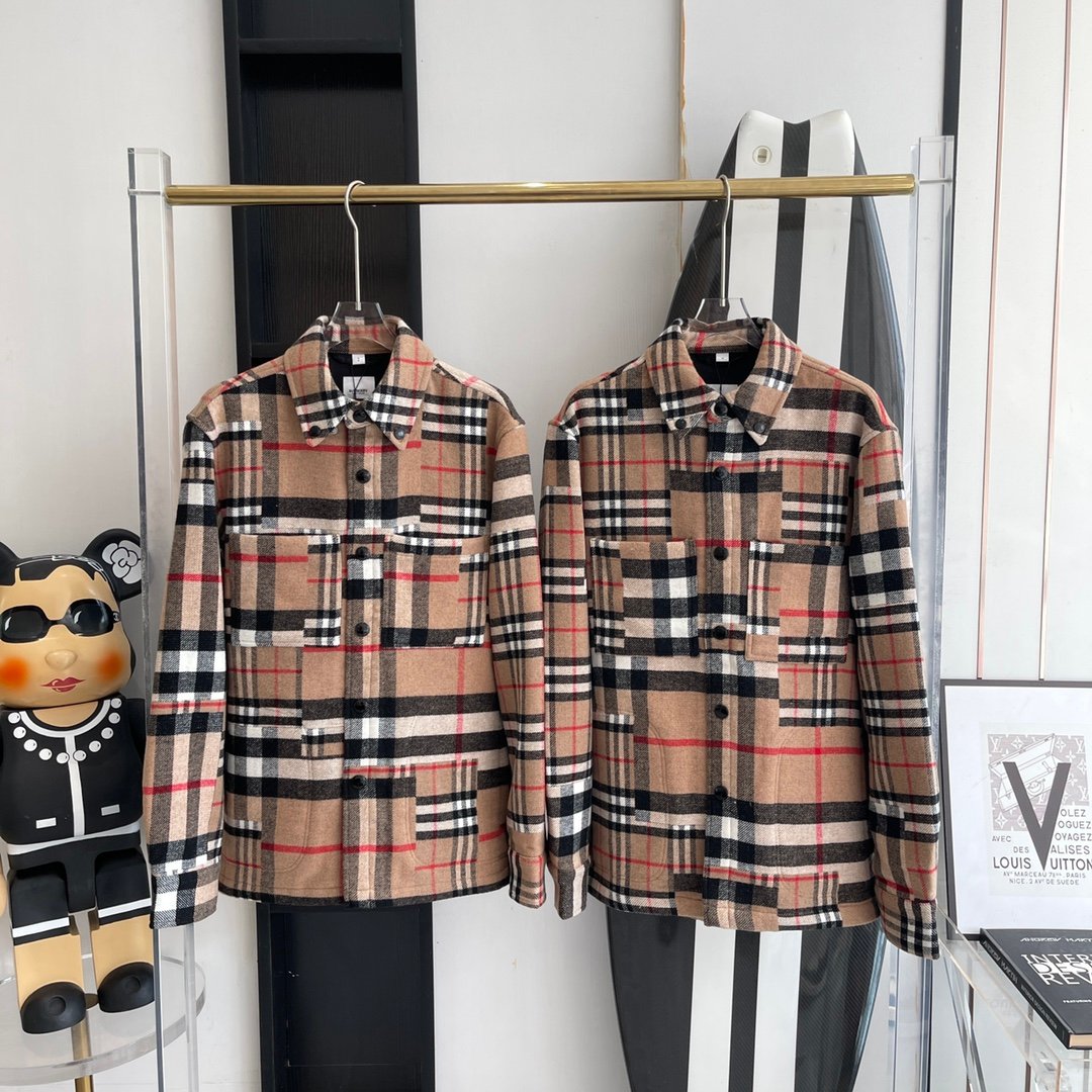 [Burberry] 버버리 울 오버셔츠 자켓 -캠벨