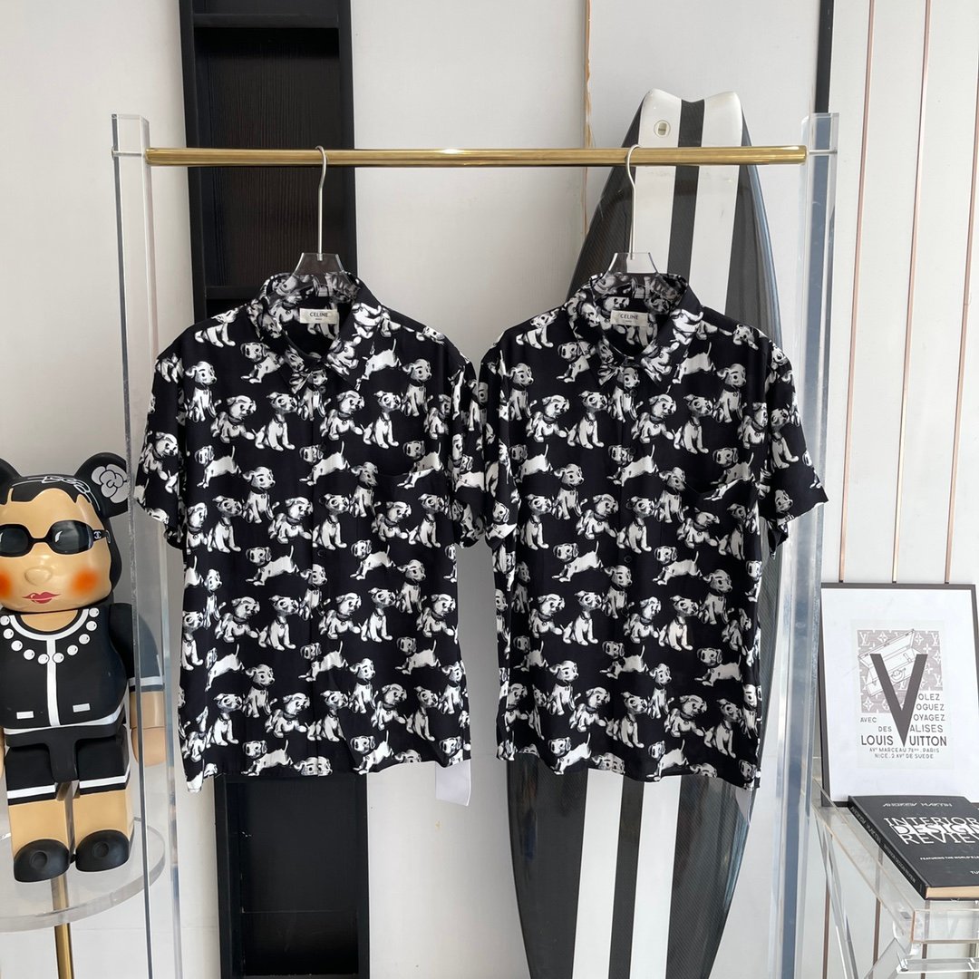 [Celine] 셀린느 프린트 비스코스 셔츠 -캠벨