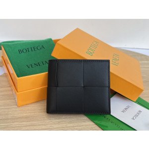 [BOTTEGA VENETA/JING] 맥시 인트레치아토 플랩 반지갑 -블랙