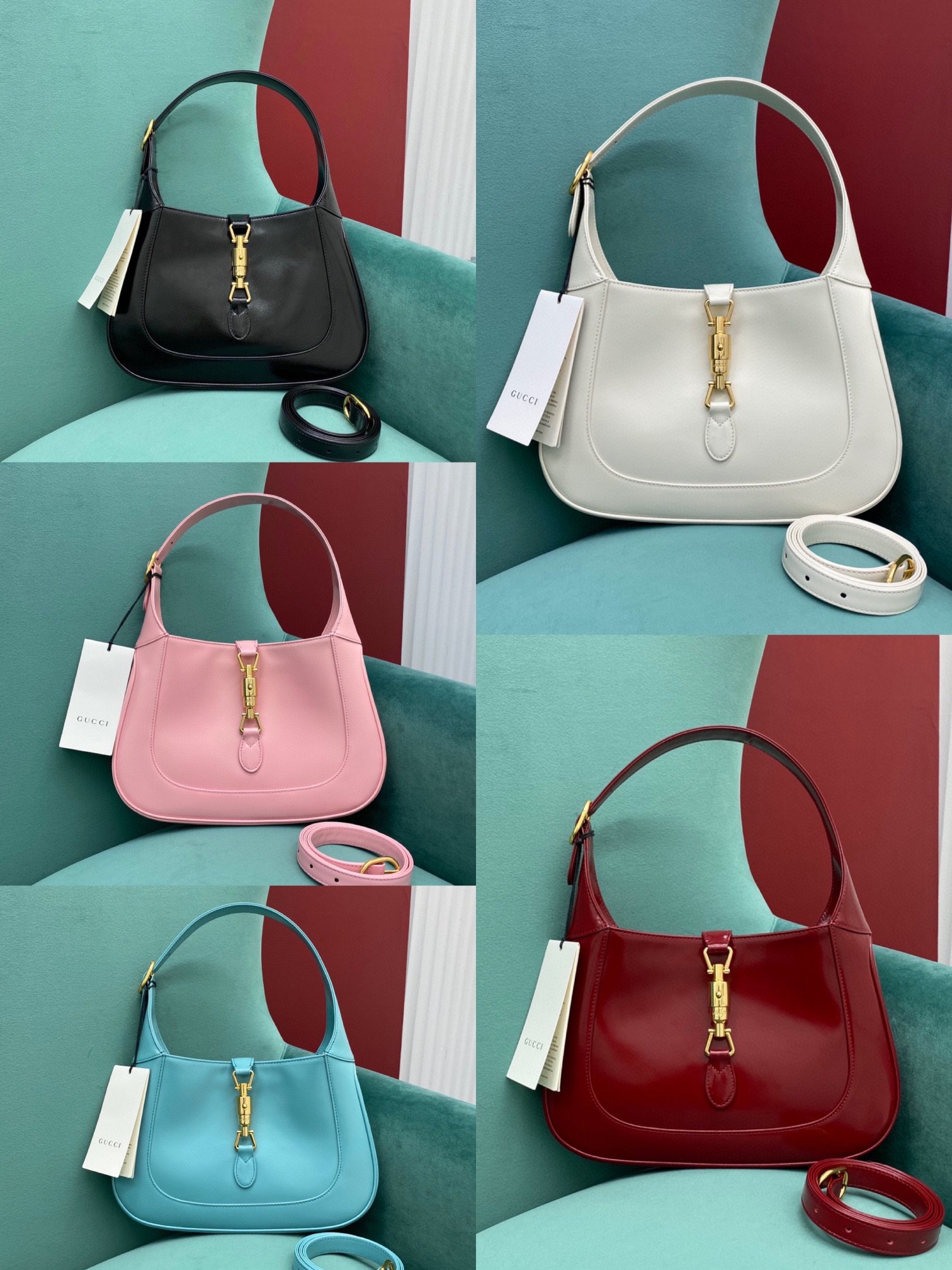 [GUCCI/Pomegranate] 재키 1961 스몰 호보백