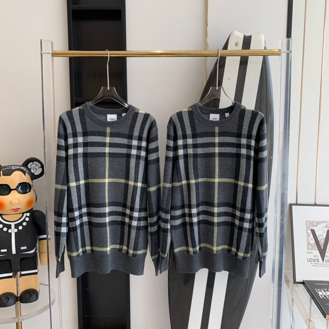 [BURBERRY] 버버리 체크 니트 - 캠벨