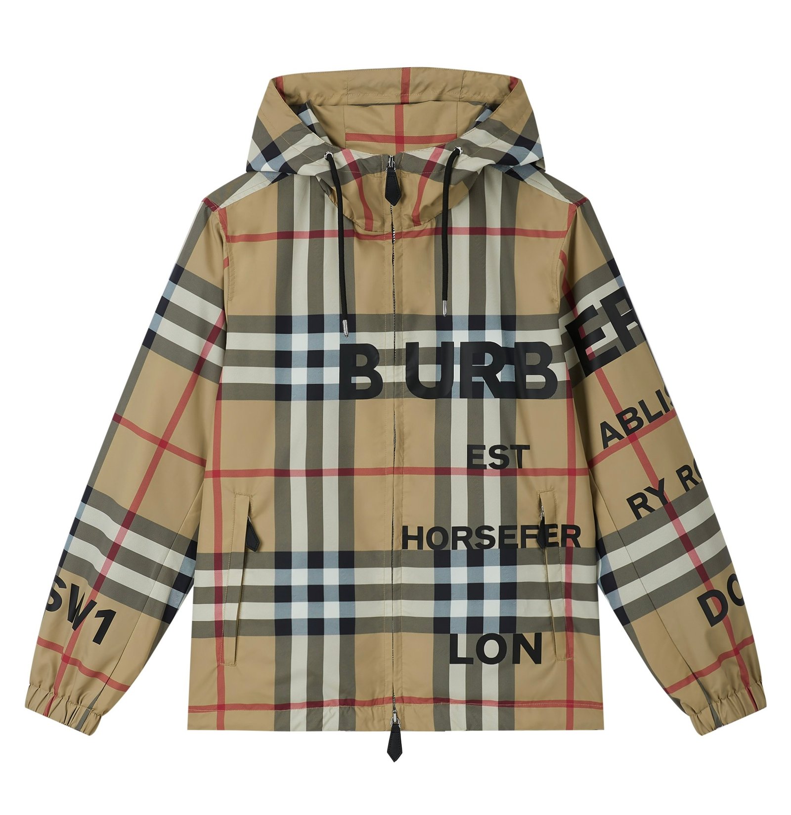 [BURBERRY] 버버리 호스페리 프린트 체크 나일론 후드 자켓 -잔디집