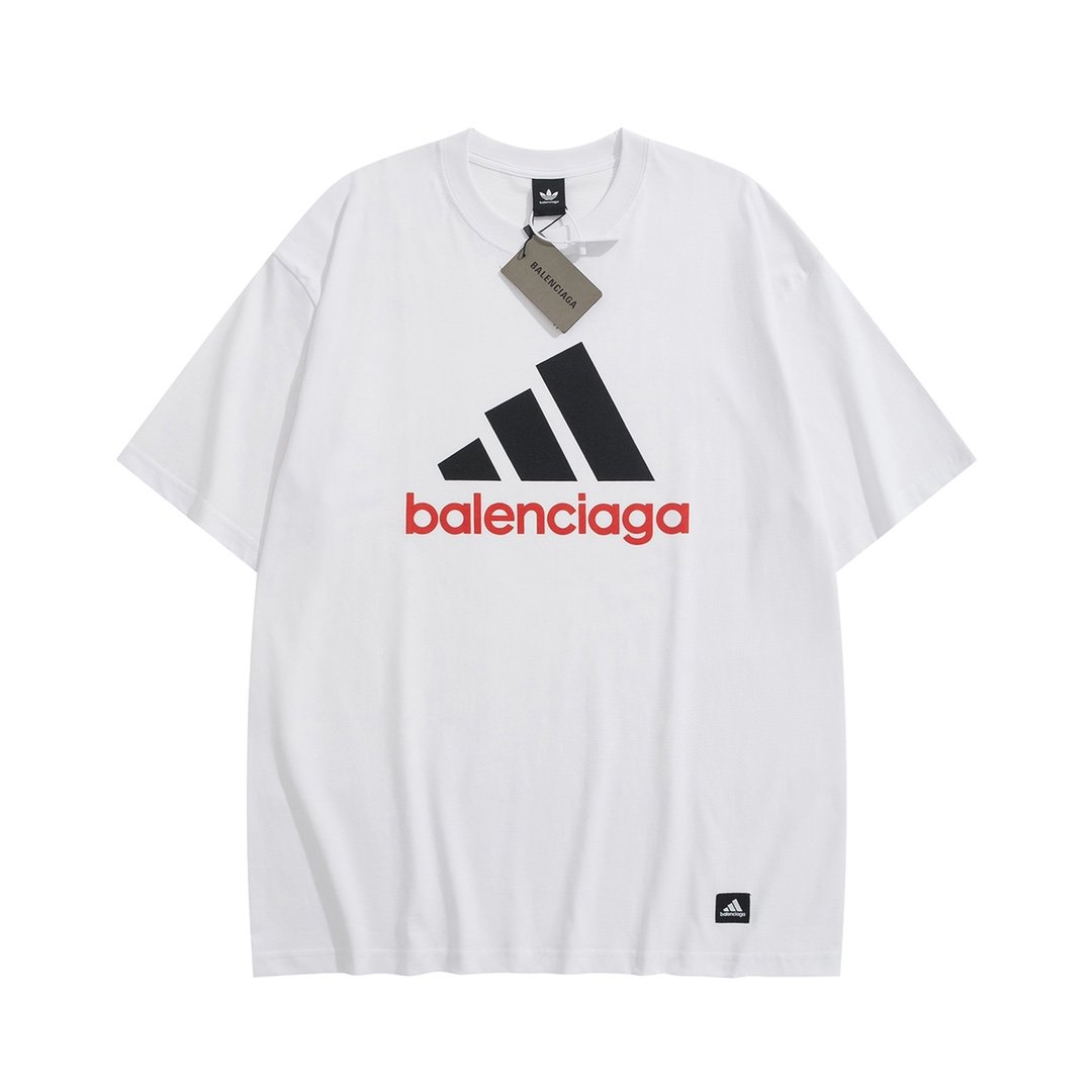 [BALENCIAGA] 발렌시아가 아디다스 로고 반팔 티셔츠  -잔디집