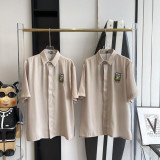 [DIOR] 디올 DIOR & JACK KEROUAC 실크 반소매 셔츠 - 캠벨