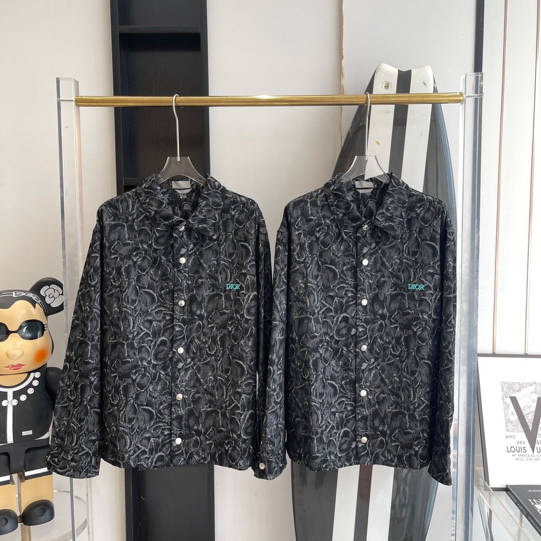 [DIOR] 디올 Dior Jardin 오버셔츠 그레이 코튼 데님 - 캠벨