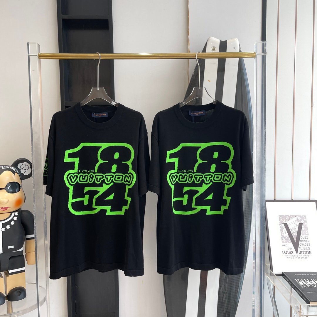 [LOUIS VUITTON] 루이비통 1854 니트 반팔티셔츠 - 캠벨