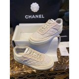 [CHANEL/해피] 샤넬 백로고 퀼팅 스니커즈