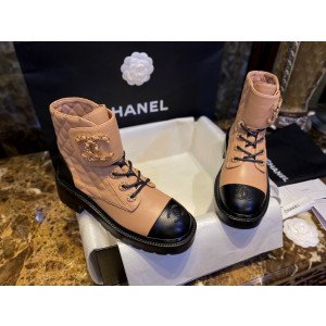 [CHANEL/GD(해피)] 샤넬 체인CC로고 퀼팅 레이스업 부츠